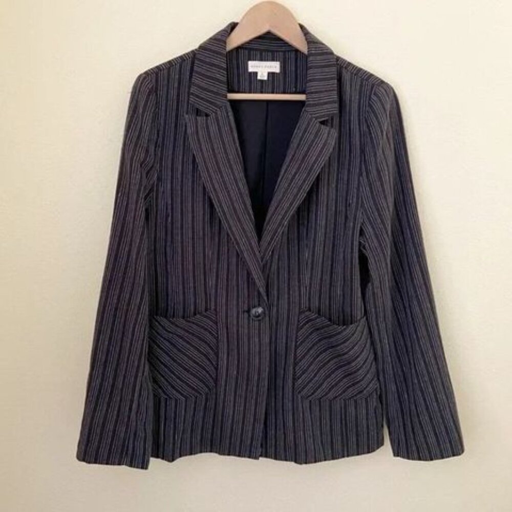 HP 🎉 Honey Punch Linen Blend Pinstripe Blazer